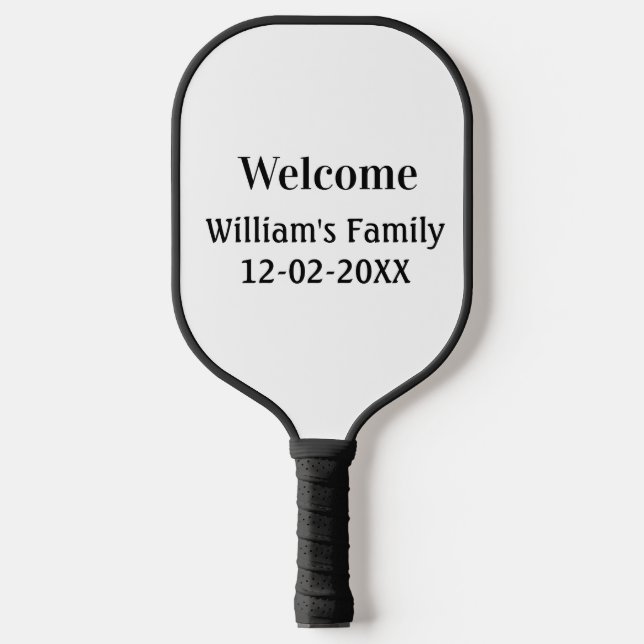 simple minimal monogram logo personalised baking   pickleball paddle (Front)