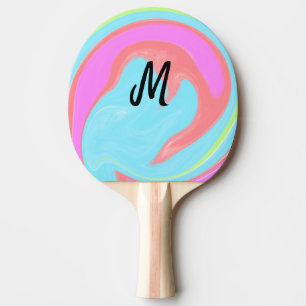 simple minimal monogram logo personalised baking ping pong paddle