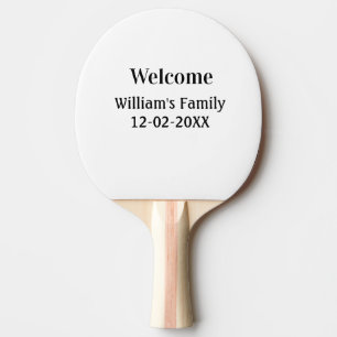 simple minimal monogram logo personalised baking ping pong paddle