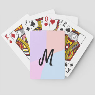 simple minimal monogram logo personalised baking   playing cards