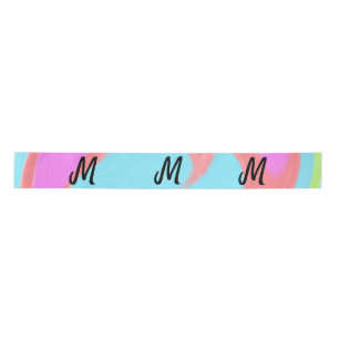 simple minimal monogram logo personalised baking   satin ribbon