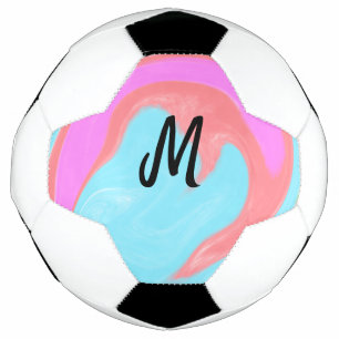 simple minimal monogram logo personalised baking soccer ball