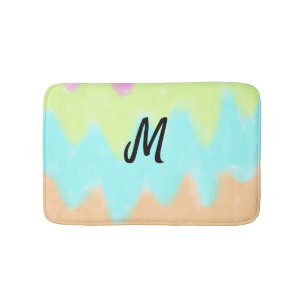 simple minimal monogram logo personalised baking t bath mat