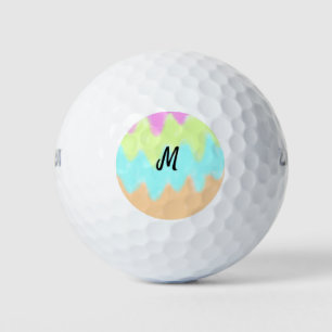 simple minimal monogram logo personalised baking t golf balls