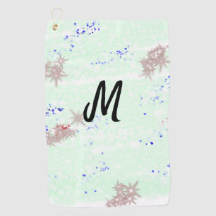 simple minimal monogram logo personalised baking t golf towel