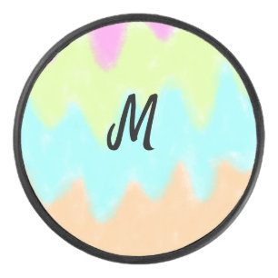simple minimal monogram logo personalised baking t hockey puck