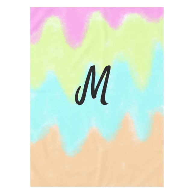 simple minimal monogram logo personalised baking t tablecloth (Front)