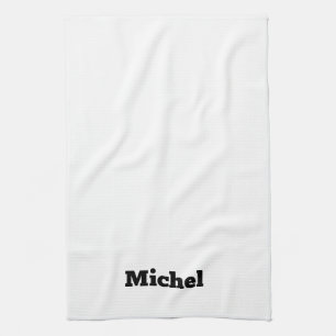 simple minimal monogram logo personalised baking   tea towel