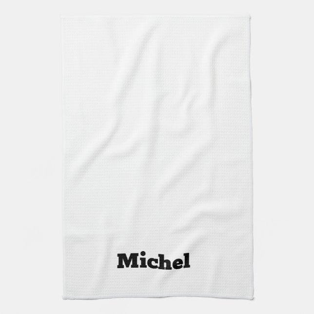simple minimal monogram logo personalised baking   tea towel (Vertical)