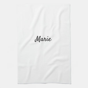 simple minimal monogram logo personalised baking tea towel