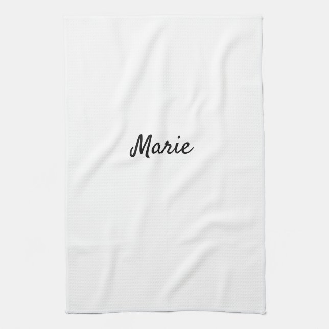 simple minimal monogram logo personalised baking   tea towel (Vertical)
