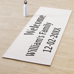 simple minimal monogram logo personalised baking yoga mat