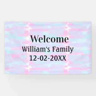 simple minimal monogram logo personalised welcome banner