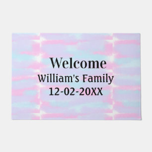 simple minimal monogram logo personalised welcome doormat