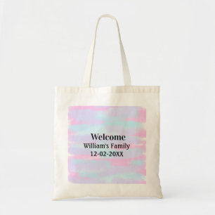 simple minimal monogram logo personalised welcome tote bag