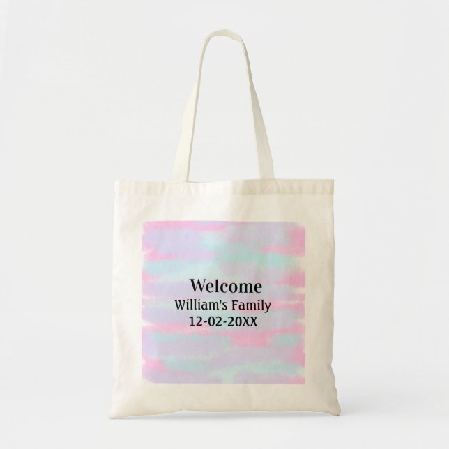 simple minimal monogram logo personalised welcome tote bag (Front)
