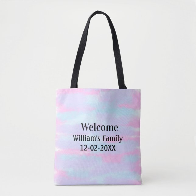 simple minimal monogram logo personalised welcome tote bag (Front)