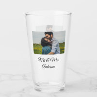 Simple minimal mr and mrs add your name photo wedd