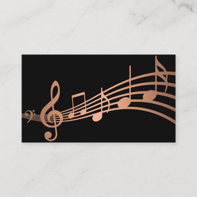 Simple Minimal Musical Notes | Business Card (Front)