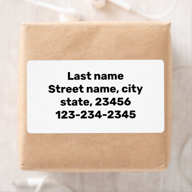 simple minimal name here custom shipping label (Insitu)