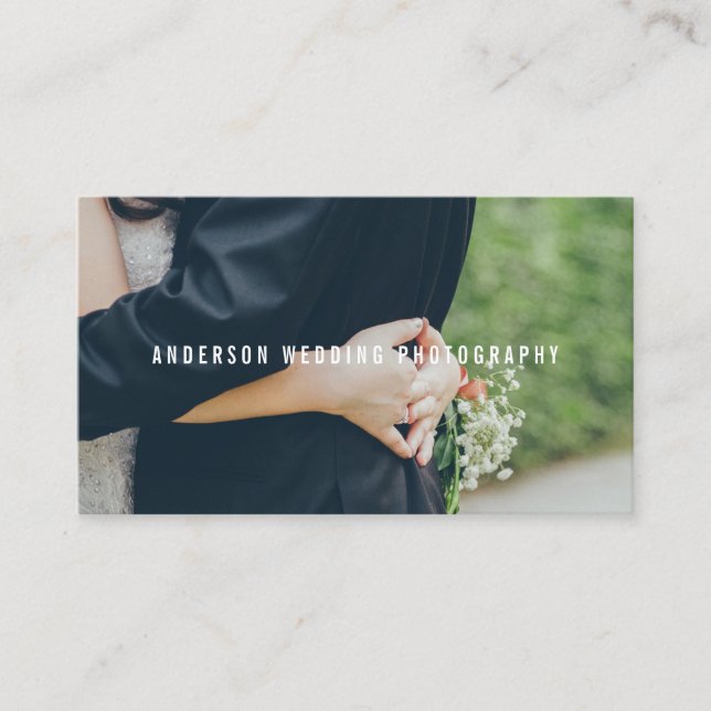 Simple Minimal Overlay Photography | Business Card (Front)