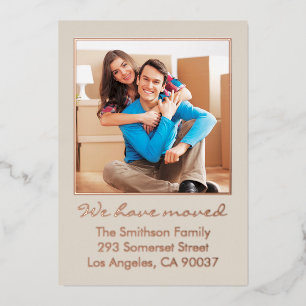   Simple Minimal Personalised Moving Announcement 