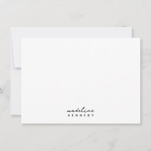Simple Minimal Personalised Note Card