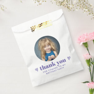 Simple Minimal Photo Birthday Thank You Favour Bag