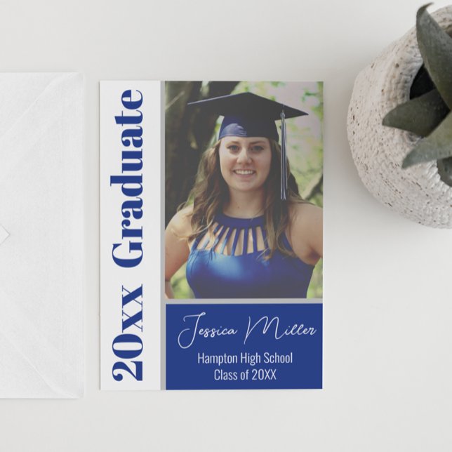 Simple Minimal Photo Graduation Party Invitation (Creator Uploaded)