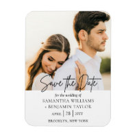 Simple Minimal Photo Save the Date Magnets