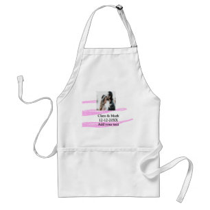 Simple minimal pink glitter add your text name yea standard apron