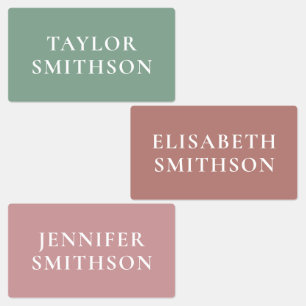   Simple Minimal Pink & Green Add Your Name School