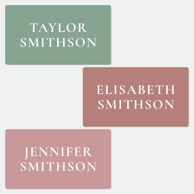   Simple Minimal Pink & Green Add Your Name School (Group)