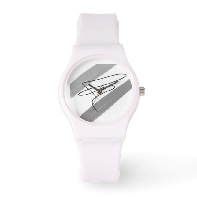 Simple minimal pink purple watercolor abstract app watch (Front)