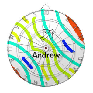 Simple minimal plane travel add your name beach fl dartboard