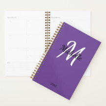 Simple Minimal Purple Monogram Name + Initial