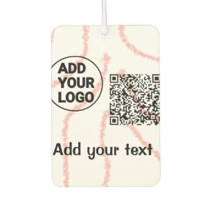Simple minimal q r code add logo scan code name  t car air freshener