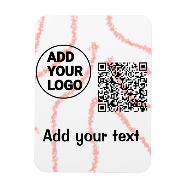 Simple minimal q r code add logo scan code name  t magnet (Vertical)