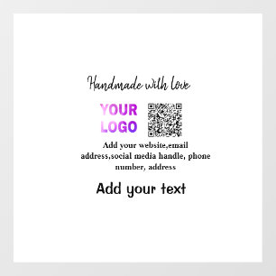 Simple minimal q r code add logo scan code name te