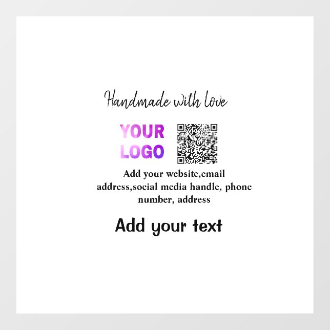 Simple minimal q r code add logo scan code name te (Sheet)