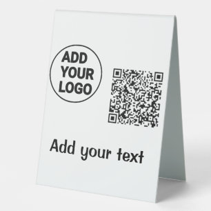 Simple minimal q r code add logo scan code name te