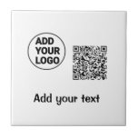 Simple minimal q r code add logo scan code name te ceramic tile<br><div class="desc">Design</div>
