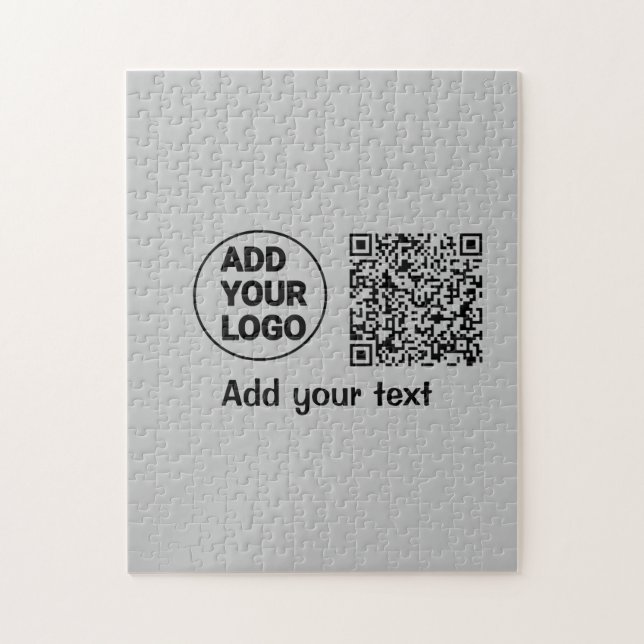 Simple minimal q r code add logo scan code name te jigsaw puzzle (Vertical)