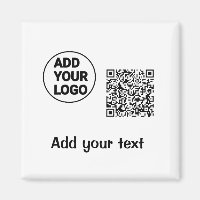 Simple minimal q r code add logo scan code name te