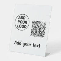 Simple minimal q r code add logo scan code name te