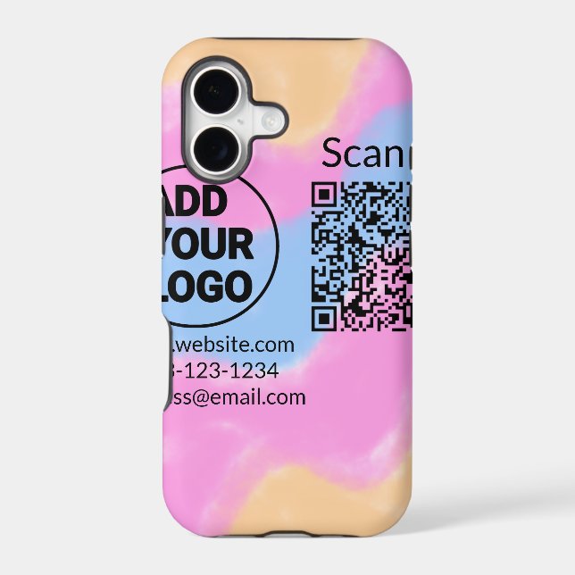 Simple minimal q r code add logo scan code name we (Back)