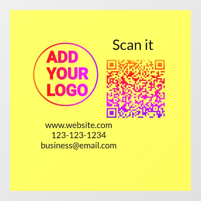 Simple minimal q r code add logo scan code name we (Sheet)