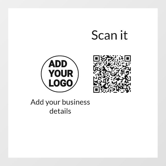 Simple minimal q r code add logo scan code name we (Sheet)