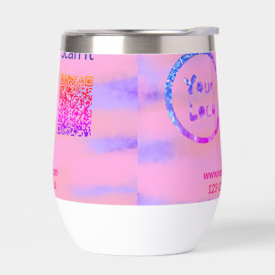 Simple minimal q r code add logo scan code name we