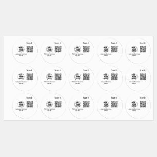 Simple minimal q r code add logo scan code name we